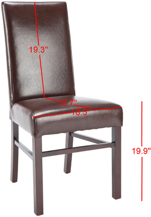 Safavieh Classic Side Chair - Timeless Elegance For Dining Spaces, Comfort With Durable Design And Style Brown Bicast Leather Hud8205a