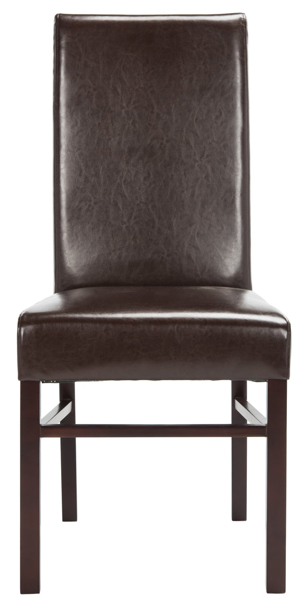 Safavieh Classic Side Chair - Timeless Elegance For Dining Spaces, Comfort With Durable Design And Style Brown Bicast Leather Hud8205a