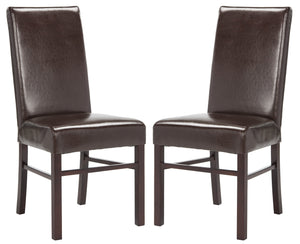 Safavieh Classic Side Chair - Timeless Elegance For Dining Spaces, Comfort With Durable Design And Style Brown Bicast Leather Hud8205a