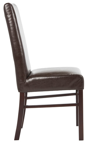 Safavieh Classic Side Chair - Timeless Elegance For Dining Spaces, Comfort With Durable Design And Style Brown Bicast Leather Hud8205a