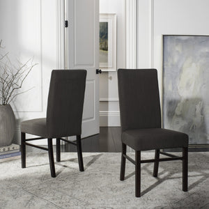 Safavieh Classic Side Chair - Timeless Elegance For Dining Spaces, Comfort With Durable Design And Style Charcoal 60% Linen,40% Polyester Hud8205j