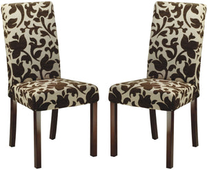 Safavieh Parsons Side Chair Set Of Two – Elegant Floral Upholstery With Solid Birchwood Frame For Dining Rooms HUD8207A