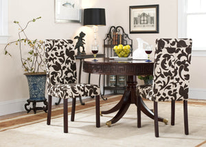 Safavieh Parsons Side Chair Set Of Two – Elegant Floral Upholstery With Solid Birchwood Frame For Dining Rooms HUD8207A