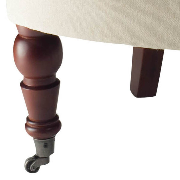 Safavieh Baby Tufted Chair - Elegant Victorian Accent For Small Spaces, Perfect For Living Rooms & Bedrooms Natural Cream HUD8209A