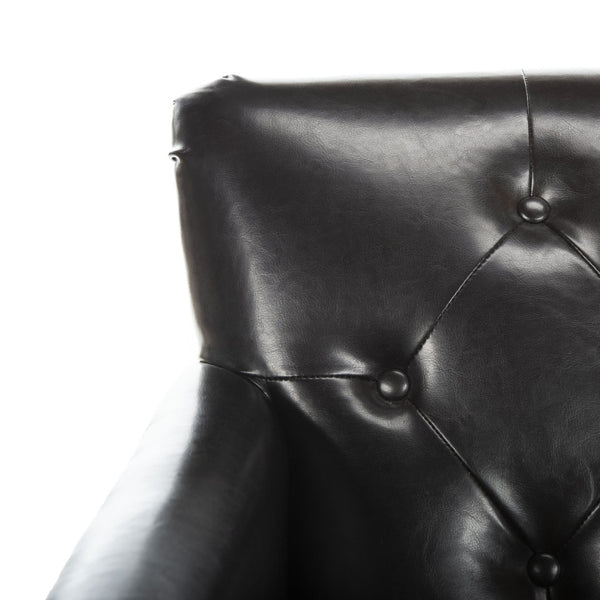 Safavieh Colin Tufted Club Chair - Timeless Accent Piece With Brass Nailhead Trim For Elegant Spaces Brown / Leather HUD8212C