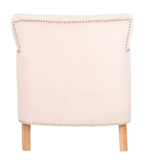 Safavieh Colin Tufted Club Chair - Timeless Accent Piece With Brass Nailhead Trim For Elegant Spaces Blush / White Washed HUD8212L