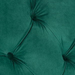 Safavieh Colin Tufted Club Chair - Luxurious Emerald Green Velvet With Timeless Design & Sturdy Espresso Legs HUD8212M