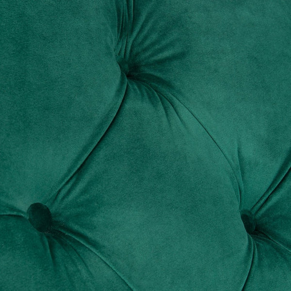 Safavieh Colin Tufted Club Chair - Luxurious Emerald Green Velvet With Timeless Design & Sturdy Espresso Legs HUD8212M
