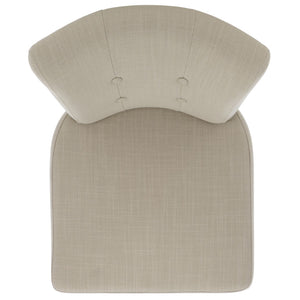 Safavieh Addo Bar Stool - Classic Tufted Design In True Taupe Fabric, Solid Birch Frame, Perfect For Home Bars HUD8218A