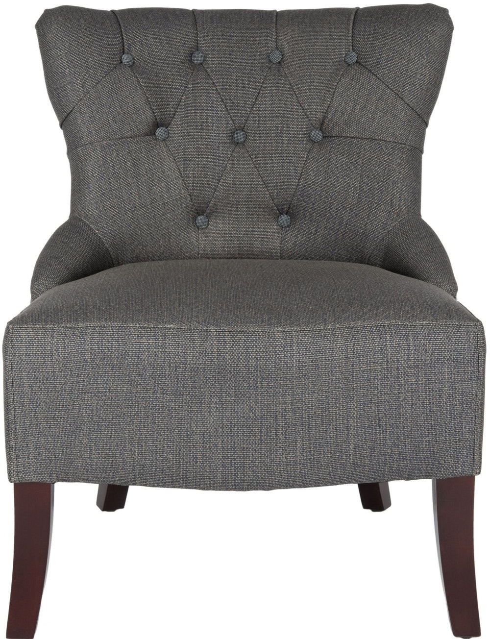 Safavieh Zachary Chair - Elegant Upholstered Accent With Graphite Linen & Birch Wood Legs For Timeless Style HUD8219A