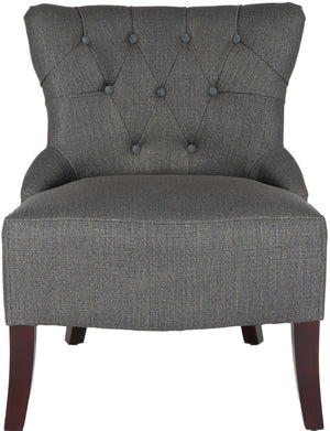 Safavieh Zachary Chair - Elegant Upholstered Accent With Graphite Linen & Birch Wood Legs For Timeless Style HUD8219A