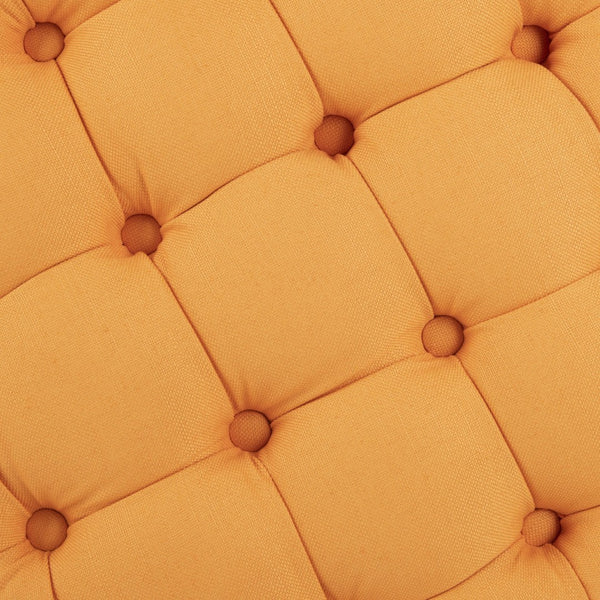 Safavieh Amelia Tufted Storage Ottoman - Chic Accent Piece With Lift-Top Storage For Stylish Living Spaces Tangerine HUD8220D