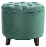 Safavieh Amelia Tufted Storage Ottoman Marine HUD8220M