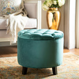 Safavieh Amelia Tufted Storage Ottoman Marine HUD8220M