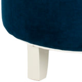 Safavieh Amelia Tufted Storage Ottoman Navy HUD8220N