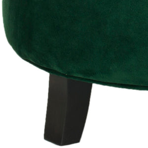 Safavieh Amelia Tufted Storage Ottoman - Chic Accent Piece With Lift-Top Storage For Stylish Living Spaces Emerald HUD8220P