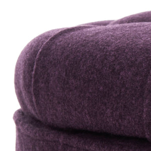 Safavieh Amelia Tufted Storage Ottoman - Chic Accent Piece With Lift-Top Storage For Stylish Living Spaces Plum HUD8220T
