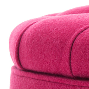 Safavieh Amelia Tufted Storage Ottoman - Chic Accent Piece With Lift-Top Storage For Stylish Living Spaces Berry HUD8220U