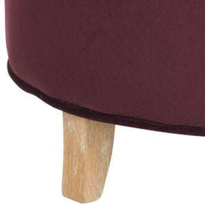 Safavieh Amelia Tufted Storage Ottoman Bordeaux HUD8220X