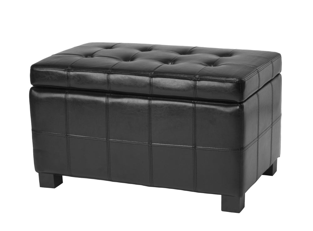 Safavieh Townsend Stylish Storage Ottoman – Compact Seating With Chic Quilting, Lift-Top, And Easy Care Design HUD8225B