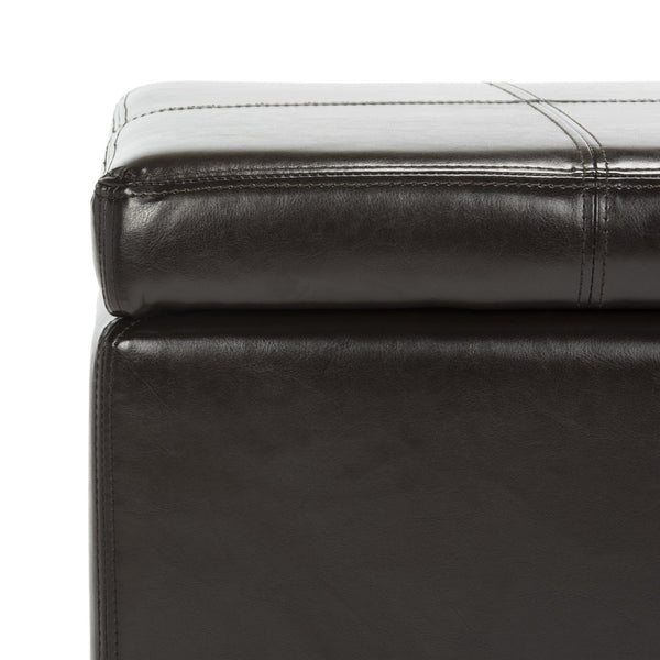 Safavieh Madison Square Ottoman - Versatile Storage & Extra Seating With Timeless Design For Any Living Space Brown HUD8228A