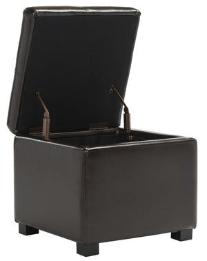 Safavieh Madison Square Ottoman - Versatile Storage & Extra Seating With Timeless Design For Any Living Space Brown HUD8228A