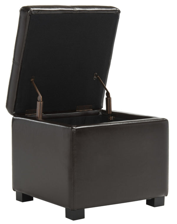 Safavieh Madison Square Ottoman - Versatile Storage & Extra Seating With Timeless Design For Any Living Space Brown HUD8228A