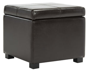 Safavieh Madison Square Ottoman - Versatile Storage & Extra Seating With Timeless Design For Any Living Space Brown HUD8228A