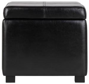 Safavieh Madison Square Ottoman - Versatile Storage & Extra Seating With Timeless Design For Any Living Space Black HUD8228B