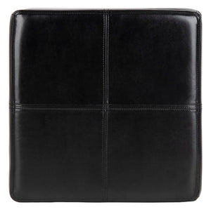 Safavieh Madison Square Ottoman - Versatile Storage & Extra Seating With Timeless Design For Any Living Space Black HUD8228B
