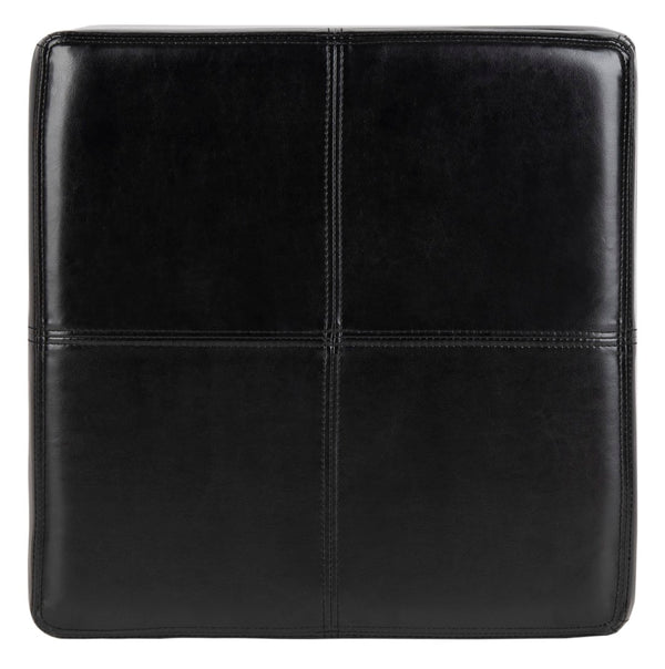 Safavieh Madison Square Ottoman - Versatile Storage & Extra Seating With Timeless Design For Any Living Space Black HUD8228B