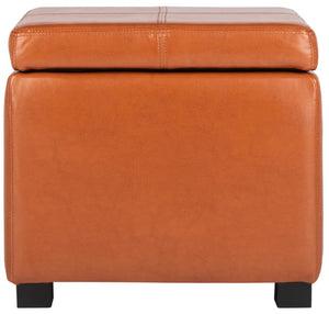 Safavieh Madison Square Ottoman - Versatile Storage & Extra Seating With Timeless Design For Any Living Space Saddle HUD8228C