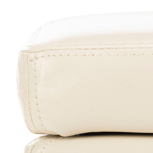 Safavieh Madison Square Ottoman - Versatile Storage & Extra Seating With Timeless Design For Any Living Space Flat Cream HUD8228K