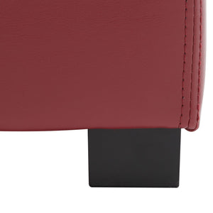 Safavieh Madison Square Ottoman - Versatile Storage & Extra Seating With Timeless Design For Any Living Space Red HUD8228R