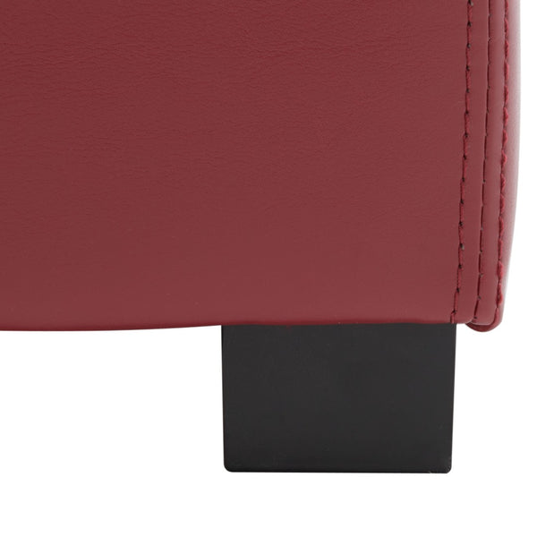 Safavieh Madison Square Ottoman - Versatile Storage & Extra Seating With Timeless Design For Any Living Space Red HUD8228R