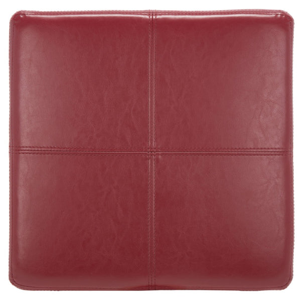 Safavieh Madison Square Ottoman - Versatile Storage & Extra Seating With Timeless Design For Any Living Space Red HUD8228R
