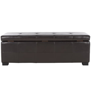 Safavieh Maiden Tufted Storage Bench - Stylish Seating & Practical Organization For Any Room Décor Brown HUD8229A