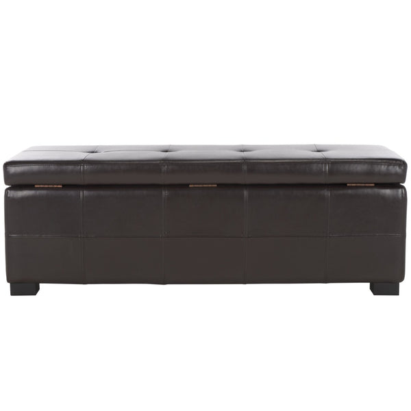 Safavieh Maiden Tufted Storage Bench - Stylish Seating & Practical Organization For Any Room Décor Brown HUD8229A