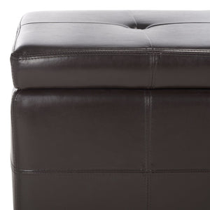 Safavieh Maiden Tufted Storage Bench - Stylish Seating & Practical Organization For Any Room Décor Brown HUD8229A