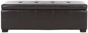 Safavieh Maiden Tufted Storage Bench - Stylish Seating & Practical Organization For Any Room Décor Brown HUD8229A