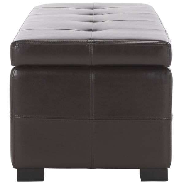 Safavieh Maiden Tufted Storage Bench - Stylish Seating & Practical Organization For Any Room Décor Brown HUD8229A