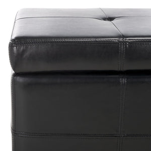 Safavieh Maiden Tufted Storage Bench - Stylish Seating & Practical Organization For Any Room Décor Black HUD8229B