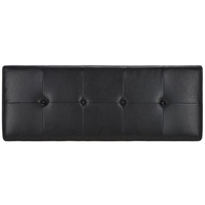 Safavieh Maiden Tufted Storage Bench - Stylish Seating & Practical Organization For Any Room Décor Black HUD8229B