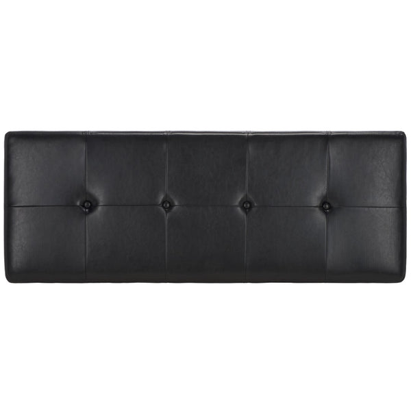 Safavieh Maiden Tufted Storage Bench - Stylish Seating & Practical Organization For Any Room Décor Black HUD8229B