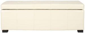 Safavieh Maiden Tufted Storage Bench - Stylish Seating & Practical Organization For Any Room Décor Flat Cream HUD8229K