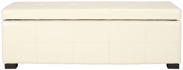 Safavieh Maiden Tufted Storage Bench - Stylish Seating & Practical Organization For Any Room Décor Flat Cream HUD8229K