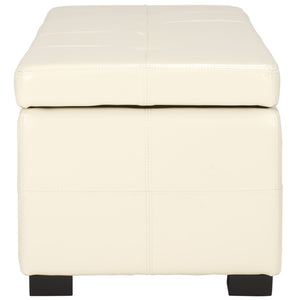 Safavieh Maiden Tufted Storage Bench - Stylish Seating & Practical Organization For Any Room Décor Flat Cream HUD8229K