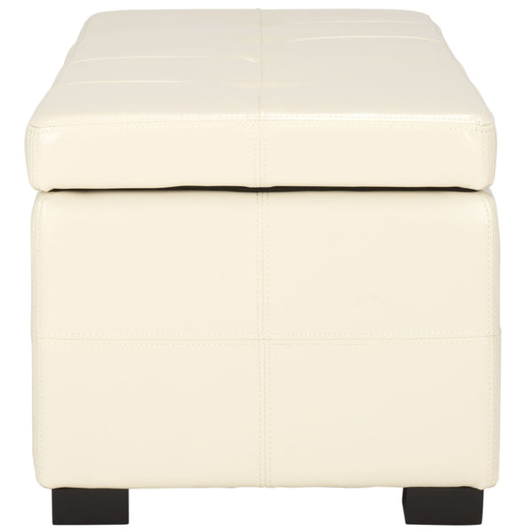 Safavieh Maiden Tufted Storage Bench - Stylish Seating & Practical Organization For Any Room Décor Flat Cream HUD8229K