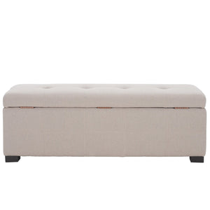 Safavieh Maiden Tufted Storage Bench - Stylish Seating & Practical Organization For Any Room Décor Taupe HUD8229L
