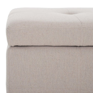 Safavieh Maiden Tufted Storage Bench - Stylish Seating & Practical Organization For Any Room Décor Taupe HUD8229L